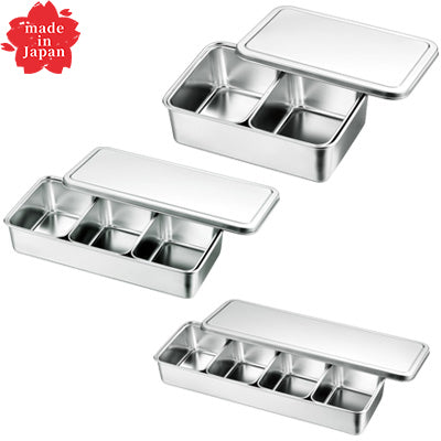 18-8 Stainless Steel Standard Seasoning Tray (0 Model) Condiment Container made in Japan