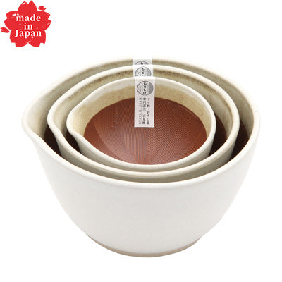 Mortar Motoshige(white matte)crush, rub Straight from the kitchen to the table made in Japan