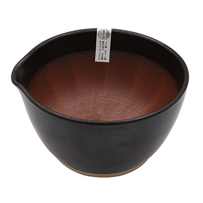 Mortar Motoshige(Black matte)crush, rub Straight from the kitchen to the table made in Japan