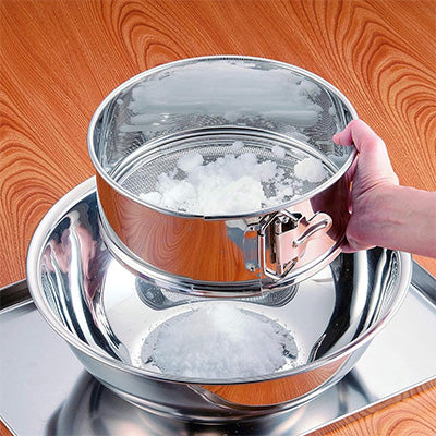 18-8 Stainless Steel "One-Touch Strainer Frame" (Mesh Sold Separately) For Straining, Sifting, and Miso Preparation – Made in Japan