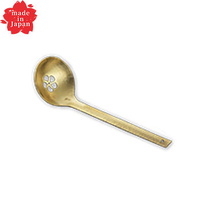 Brass Boiled Tofu Scoop(plum pattern)