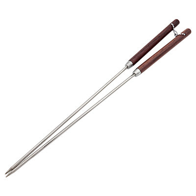 Stainless Steel Tempura Frying Chopsticks with Rosewood Handle 35cm~