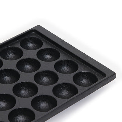 Cast Iron Takoyaki Pan – 32 Cups(Each: 4.8cm×2.5cm) for Large Takoyaki, Kodama Imono