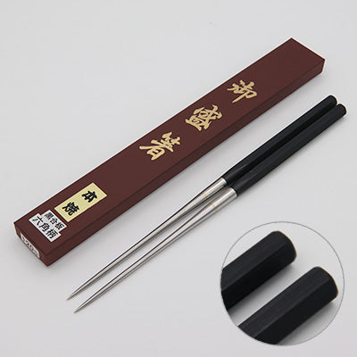 Black Plywood Chopsticks(rokkaku) made in Japan