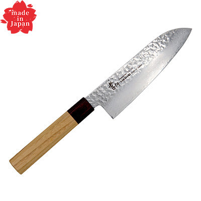 Sakai Takayuki 33-Layer Hammered Damascus Wa-Wasantoku Knife 17cm(33 layer Damascus Japanese style series) made in Japan