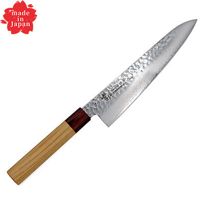 Sakai Takayuki 33-Layer Hammered Damascus Wa-Gyuto Knife 21cm(33 layer Damascus Japanese style series) made in Japan