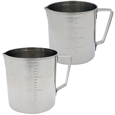 18-8 Stainless Steel Measuring Cup (200cc~5000cc)(with mouth .mizu masu)