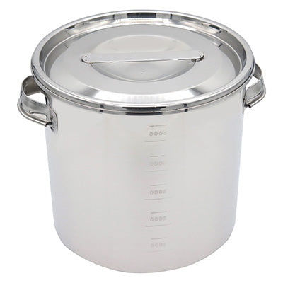 Stainless Steel Round・Deep Type Kitchen Pot (with scale) 8cm~