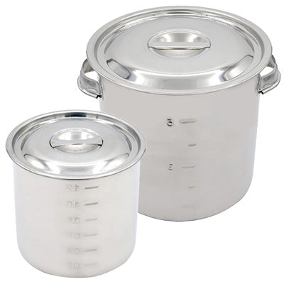 Molybdenum Stainless Steel Zundo Pot・Round Kitchen Pot (with Measuring Scale) 10cm~