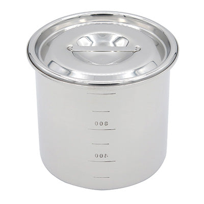 Stainless Steel Round・Deep Type Kitchen Pot (with scale) 8cm~