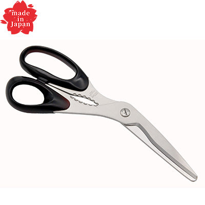 SILKY Kitchen Scissors with Serrated Blades(Blade Length: 7.5 cm)Nutcracker Function made in Japan
