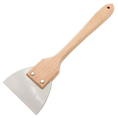 Hotei mark. wooden handle rubber spatula. long handle