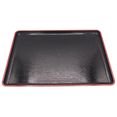 Ebisu Tray – Black with Vermilion Rim – Resin