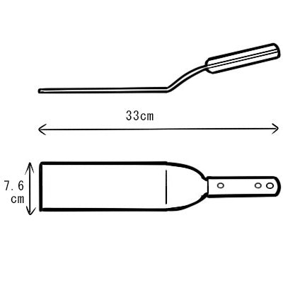 18-0 Stainless Steel Wooden Handle Multi-Purpose Turner (Width: 7.6 cm) Dumplings Steak