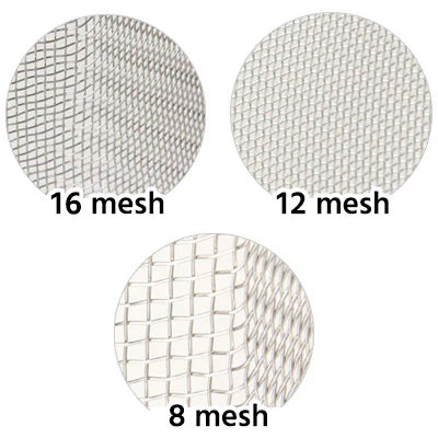 18-8 Stainless Steel Wooden Handle, Square Udon Strainer 12Mesh, "Fits frozen noodles"