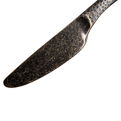 Takumi 20.7cm Stainless Steel Dessert Knife – Antique Gold Finish, Wave-Edged, Matching Handle, Made in Japan