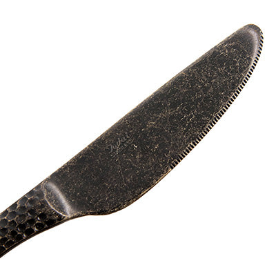 Takumi 20.7cm Stainless Steel Dessert Knife – Antique Gold Finish, Wave-Edged, Matching Handle, Made in Japan