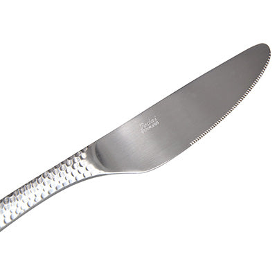 Takumi Stainless Steel Dessert Knife 20.7cm – XM-7, Wave Edge, Hammered Finish, Made in Japan