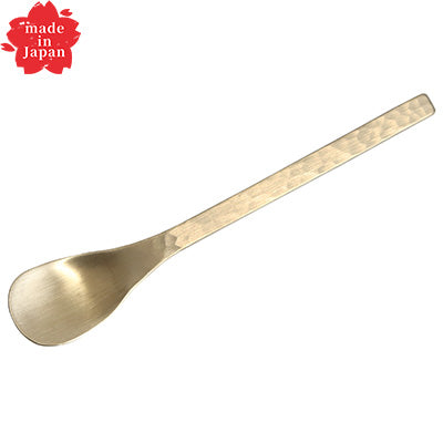 Brass Hammered Japanese Wasaji Spoon – Made in Japan