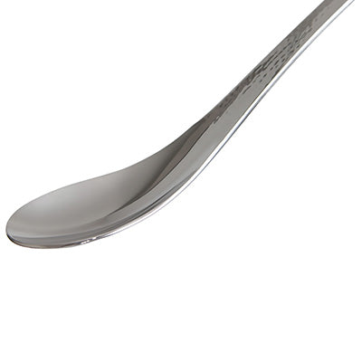 Stainless Steel Hammered Soup Spoon 17.7cm – Solid (No Hole)