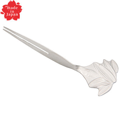 Stainless Steel Wagokoro Toothpick – Bamboo Leaf Design – 8.4cm – Made in Japan