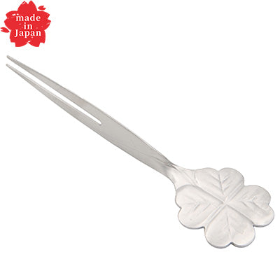 Stainless Steel Wagokoro Toothpick – Four-Leaf Design – 9cm – Made in Japan