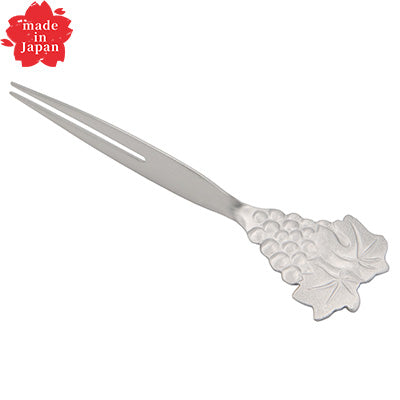 Stainless Steel Wagokoro Toothpick – Grape Design – 9cm – Made in Japan