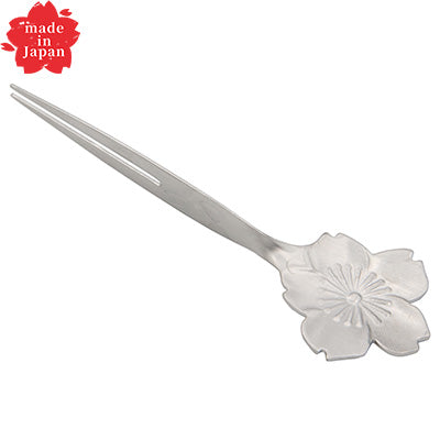 Stainless Steel Wagokoro Toothpick – Cherry Blossom Design – 9.1cm – Made in Japan