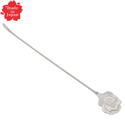 Stainless Steel Wagokoro Stirrer – Rose Design – 20cm – Made in Japan