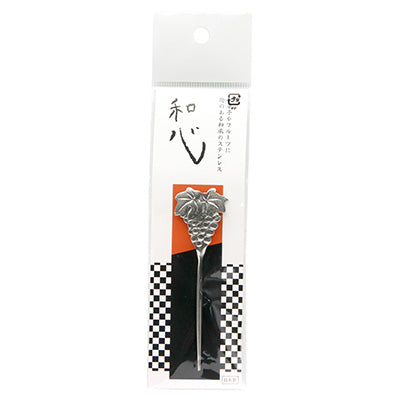 Stainless Steel Wagokoro Toothpick – Grape Design – 9cm – Made in Japan