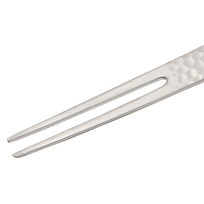 Stainless Steel Kanzashi Pick Fork – Hammered Finish – Silver – 9cm – Made in Japan
(Petit Cutlery Series)
