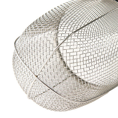 18-8 Stainless Steel Wooden Handle Ramen Power Strainer, Round Bottom (8 Mesh) – Made in Japan