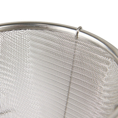 18-8 Stainless Steel Wooden Handle Ramen Strainer, Deep Type, Power Strainer for Ultra-Thin Noodles (16 Mesh) – Made in Japan