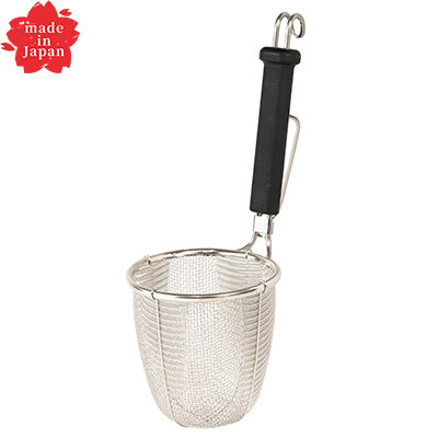 18-8 Stainless Steel Power G Strainer "Kiwami" with 66 Nylon Handle, Round Bottom (8 Mesh) – Made in Japan