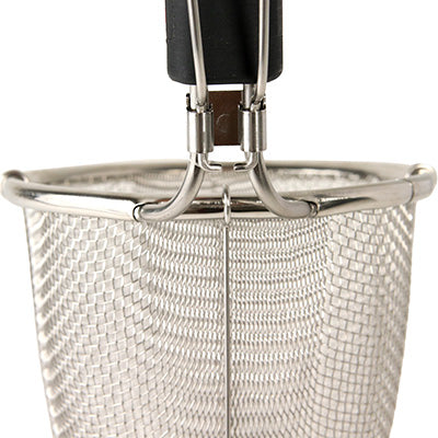 18-8 Stainless Steel Power G Strainer "Kiwami" with 66 Nylon Handle, Round Bottom (8 Mesh) – Made in Japan
