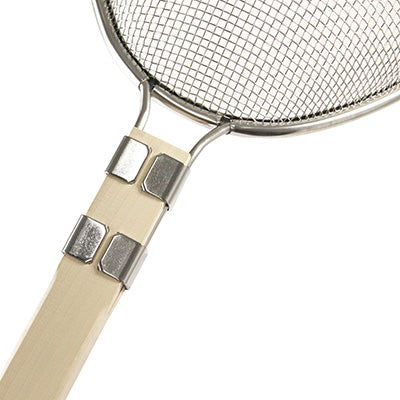 18-8 Stainless Steel Wooden Handle Professional Skimmer, Large (6.5 Mesh) – Easy-to-Scoop Design, Made in Japan