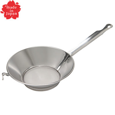 Stainless Steel Benkei (BK) Heavy-Duty Oil Strainer No.3 (Φ21.5cm・32 Mesh) – Made in Japan