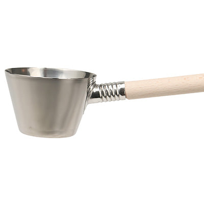 Stainless Steel Cooking Ladle with Wooden Handle (Medium,270cc) Udon Ladle