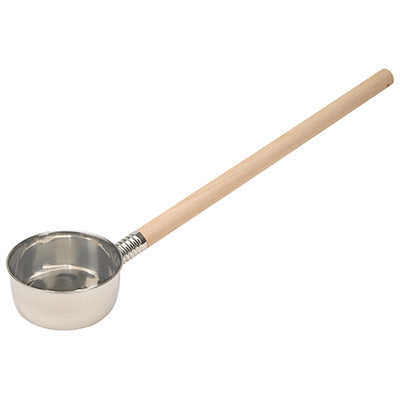 Stainless steel wooden handle water ladle "Kashiwa"(9cm 250cc ~16cm 1400cc) made in Japan, soup stock dashi dough