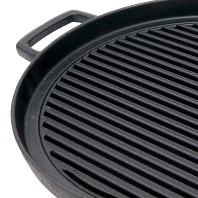 Iron Grill Plate Round 29cm with Handle (IH Compatible) Steak Plate