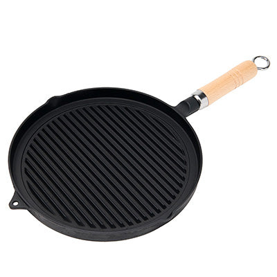 Wooden Handle "steak & Grill Pan"(Iron)