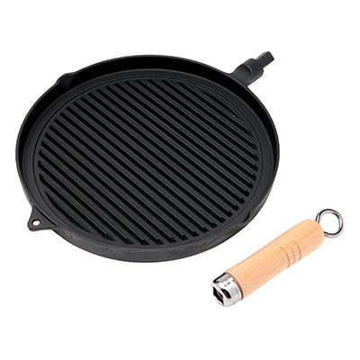 Wooden Handle "steak & Grill Pan"(Iron)