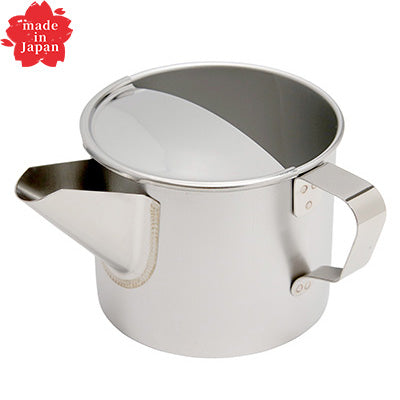 Stainless Steel Powder Dispenser 560cc for Home Use ("Kona Tsugi") — Okonomiyaki, Takoyaki, Teppanyaki Batter Container — Made in Japan