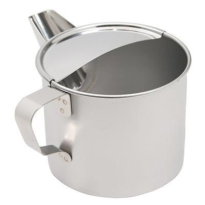 Stainless Steel Powder Dispenser 560cc for Home Use ("Kona Tsugi") — Okonomiyaki, Takoyaki, Teppanyaki Batter Container — Made in Japan
