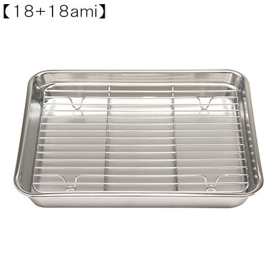18-8 Stainless Steel Square Tray Net(Available in sizes for 4, 6, 12, and 18 pieces, with raised feet design.)