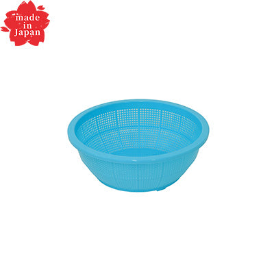Ikeda DX Round Colander, No. 3(DX-3)Made of polypropylene, Blue made in Japan