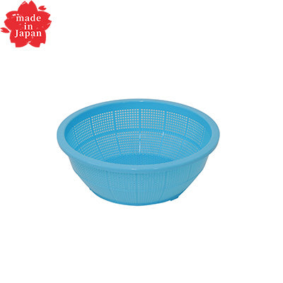 Ikeda DX Round Colander, No. 2(DX-2)Made of polypropylene, Blue made in Japan