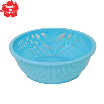 Ikeda DX Round Colander, #420 Made of polypropylene, Blue made in Japan