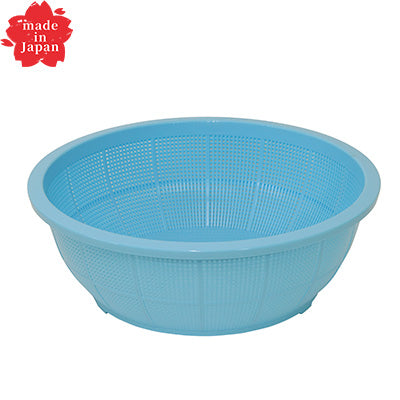 Ikeda DX Round Colander, #470 Made of polypropylene, Blue made in Japan