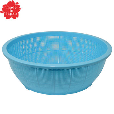 Ikeda DX Round Colander, #650 Made of polypropylene, Blue made in Japan